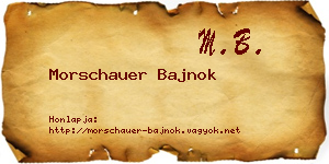 Morschauer Bajnok névjegykártya